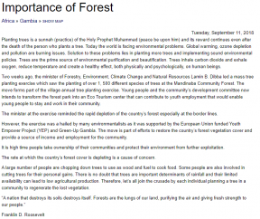 Importance of Forest - COVER IMAGE